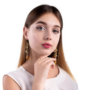 SUSAN HANOVER GOLD & MULTICOLOR CLASSIC EARRINGS | WOMENS